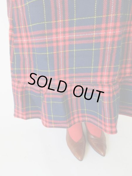 画像8: レトロチェックのエプロンワンピース (8)