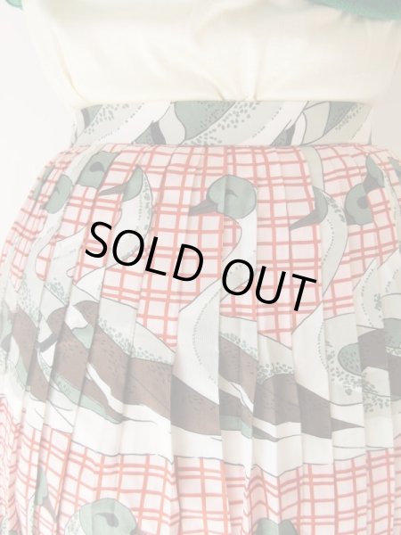 画像8: 【総入れ替え対象外商品】カモ柄プリーツスカート (8)