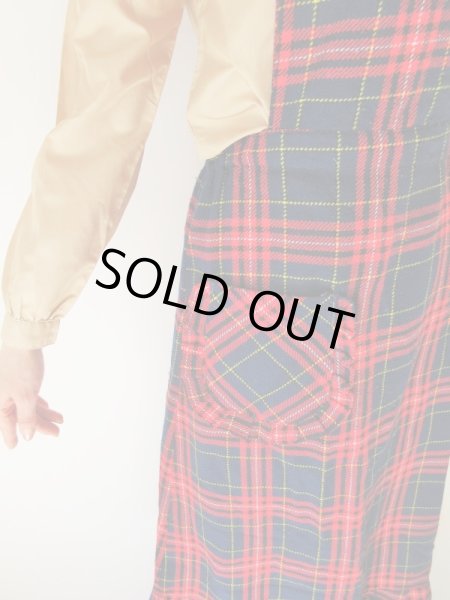 画像7: レトロチェックのエプロンワンピース (7)