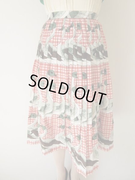 画像5: 【総入れ替え対象外商品】カモ柄プリーツスカート (5)