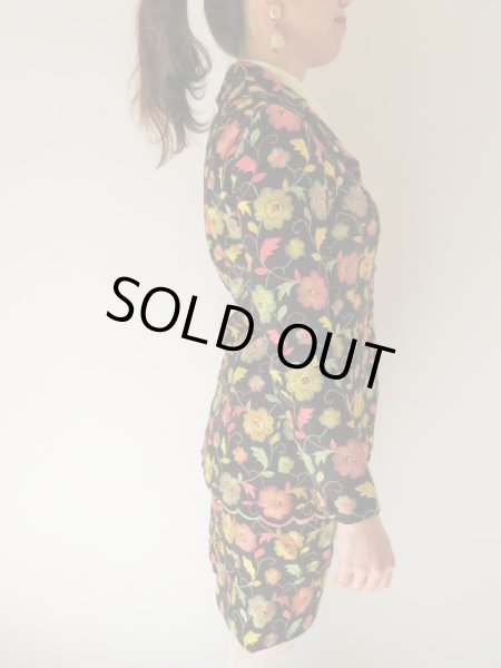 画像6: 【総入れ替え対象外商品】1点モノ*豪華お花刺繍のセットアップ (6)