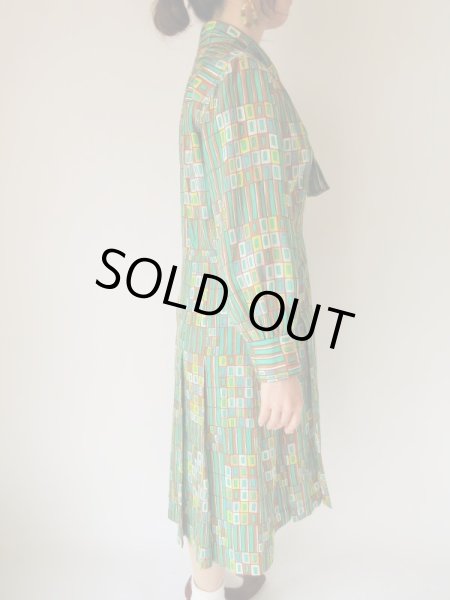 画像4: 【総入れ替え対象外商品】お仕立て品の１点モノ*リボンタイワンピース (4)