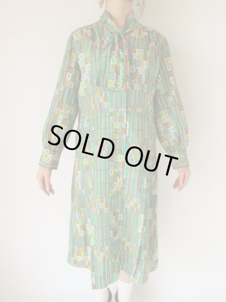 画像3: 【総入れ替え対象外商品】お仕立て品の１点モノ*リボンタイワンピース (3)