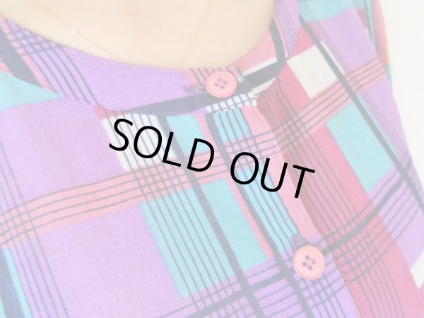 画像6: 【総入れ替え対象外商品】Dead stock*胸きゅんチェックワンピース (6)