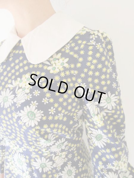 画像6: 【総入れ替え対象外商品】お仕立て品の1点モノ*チャーミングなお花柄ワンピース (6)