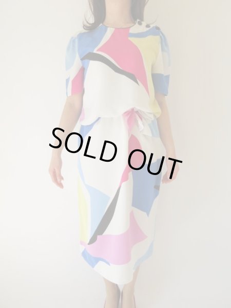 画像3: 【総入れ替え対象外商品】レトロカラーリングのワンピース (3)