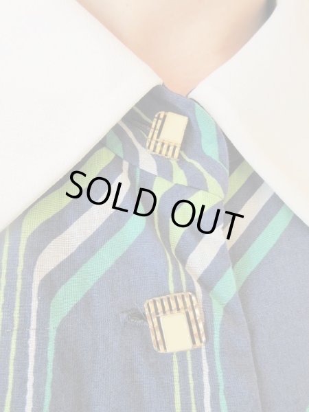 画像6: お仕立て品の1点モノ*白襟切り替えのワンピース (6)