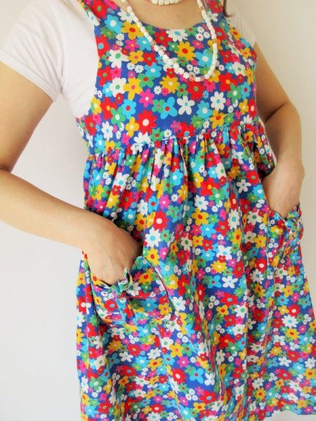 画像9: 海外ヴィンテージ*トロピカルフラワーワンピース (9)