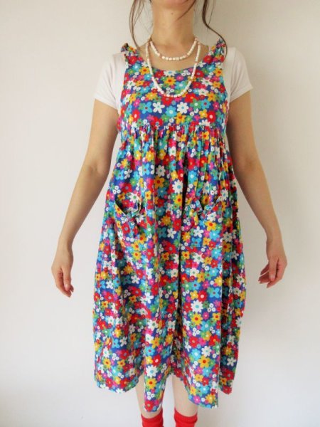 画像4: 海外ヴィンテージ*トロピカルフラワーワンピース (4)