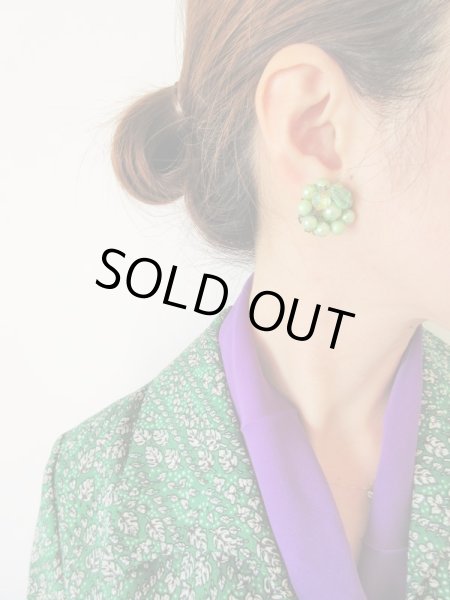 画像2: JAPANビーズ*華やぎビーズイヤリング (2)