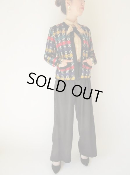 画像2: マルチカラーのニットカーディガン (2)