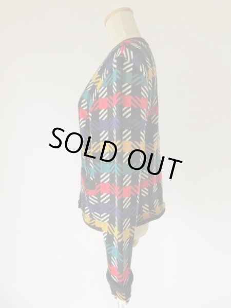 画像4: マルチカラーのニットカーディガン (4)