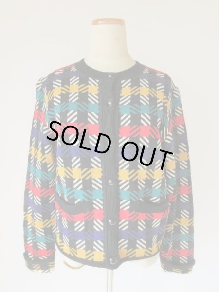 画像3: マルチカラーのニットカーディガン (3)