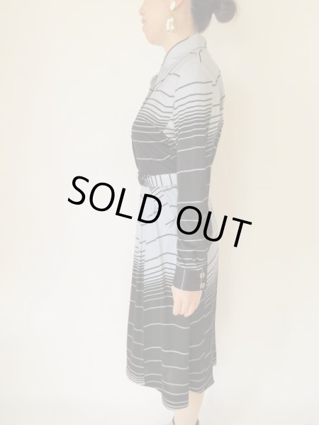 画像4: レトロボーダーワンピース (4)