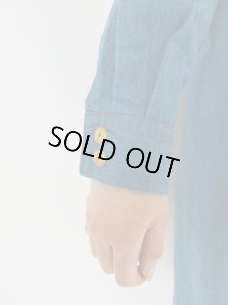 画像7: 赤のワンポイントのゆったりワンピース (7)