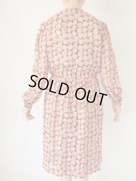 画像6: お仕立て品の1点モノ*シフォン地のフラワーワンピース (6)