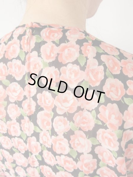 画像7: お仕立て品の1点モノ*シフォン地のフラワーワンピース (7)