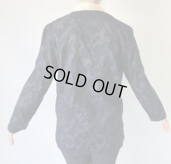 画像5: リーフモチーフのネイビージャケット (5)