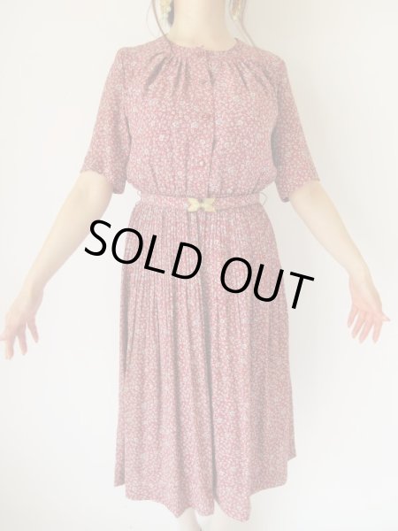 画像12: Dead stock*ロマンティックな花柄とステッチのセットアップ (12)