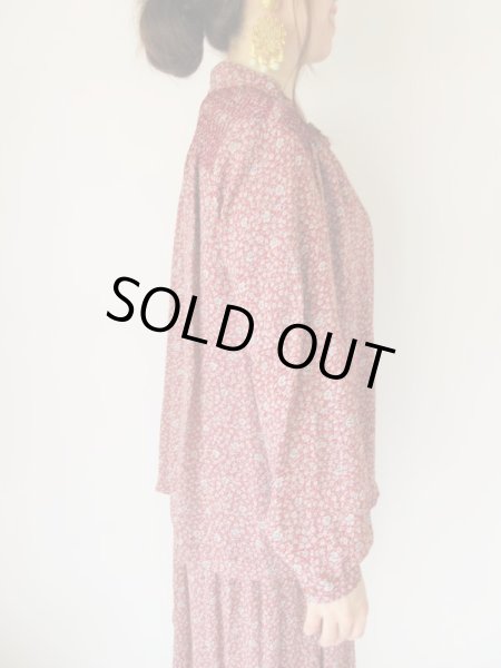 画像5: Dead stock*ロマンティックな花柄とステッチのセットアップ (5)