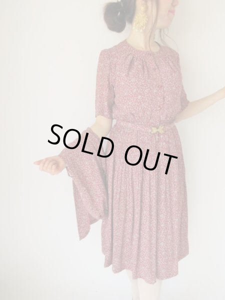 画像3: Dead stock*ロマンティックな花柄とステッチのセットアップ (3)