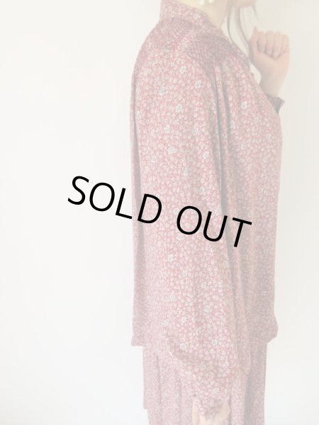 画像9: Dead stock*ロマンティックな花柄とステッチのセットアップ (9)