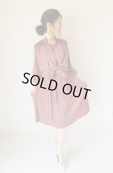 画像2: Dead stock*ロマンティックな花柄とステッチのセットアップ (2)