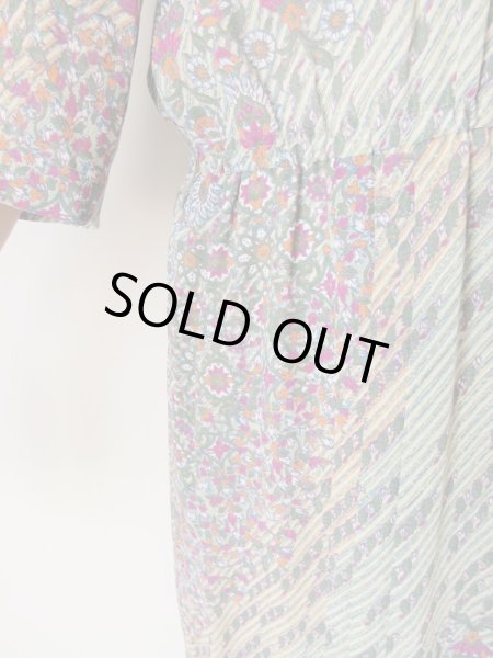 画像8: Dead stock*襟もとリボンの花柄ワンピース  (8)