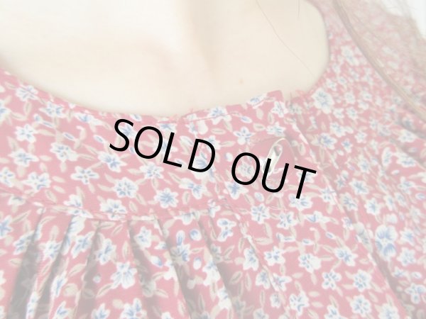 画像16: Dead stock*ロマンティックな花柄とステッチのセットアップ (16)