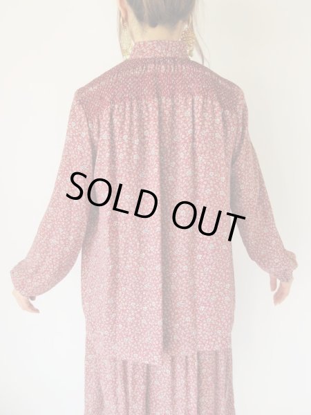 画像6: Dead stock*ロマンティックな花柄とステッチのセットアップ (6)