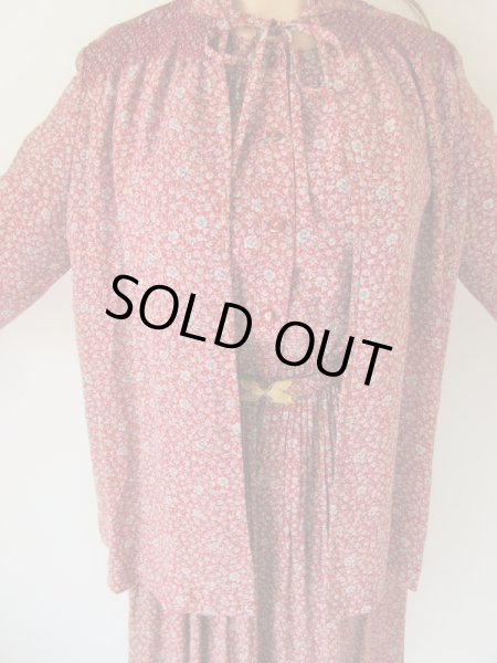 画像10: Dead stock*ロマンティックな花柄とステッチのセットアップ (10)