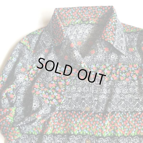 画像3: 【LLsize*でデットストック品*】レースフラワー柄シャツ (3)