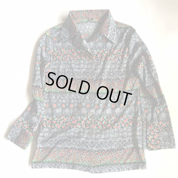 画像5: 【LLsize*でデットストック品*】レースフラワー柄シャツ (5)