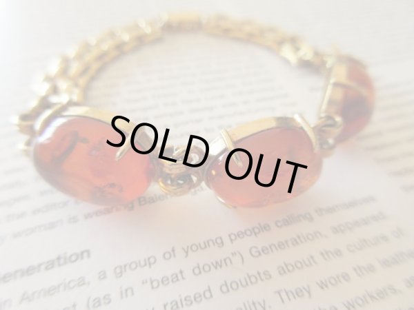 画像2: 琥珀みたいなパーツのブレスレット (2)