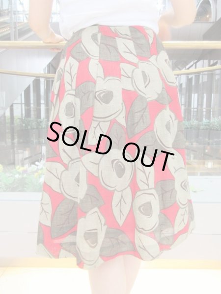 画像5: 大正浪漫感じるお花柄スカート (5)