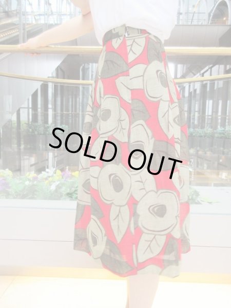 画像4: 大正浪漫感じるお花柄スカート (4)