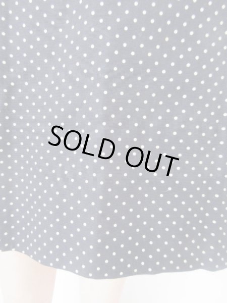 画像8: ゆったりsize*ネイビー地に白いドットワンピース (8)