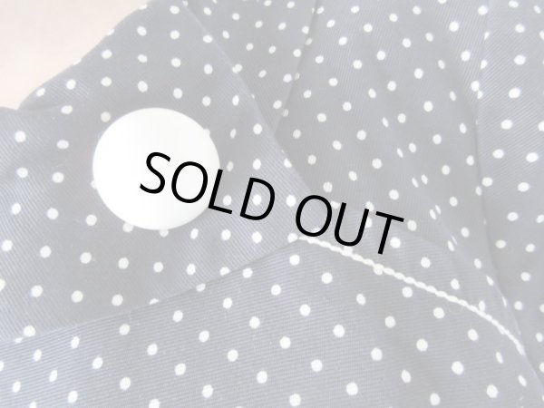 画像7: ゆったりsize*ネイビー地に白いドットワンピース (7)