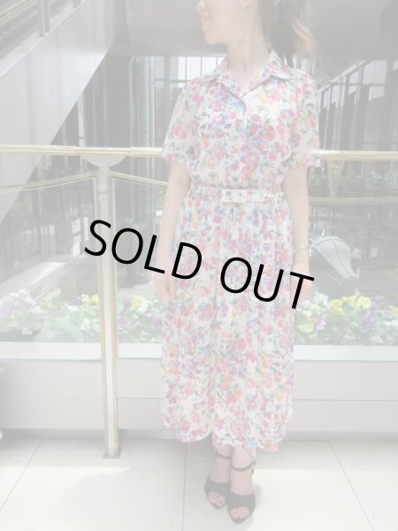 画像2: 華やぎフラワーワンピース (2)