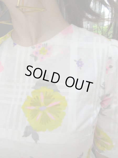 画像5: お仕立て*レトロフラワーワンピース (5)