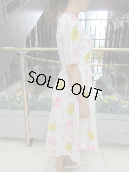 画像3: お仕立て*レトロフラワーワンピース (3)