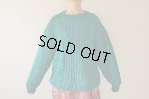 画像3: 鮮やかグリーンニット (3)