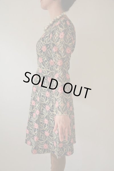 画像11: お仕立て品の1点モノ*豪華刺繍のフラワーワンピース (11)