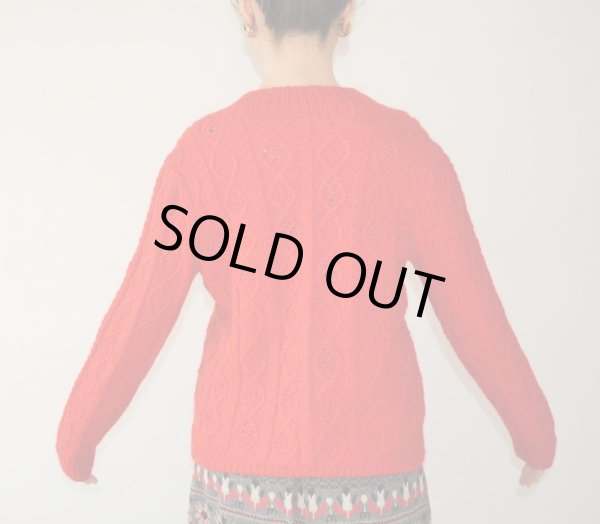 画像6: 鮮やかレッドのニット (6)