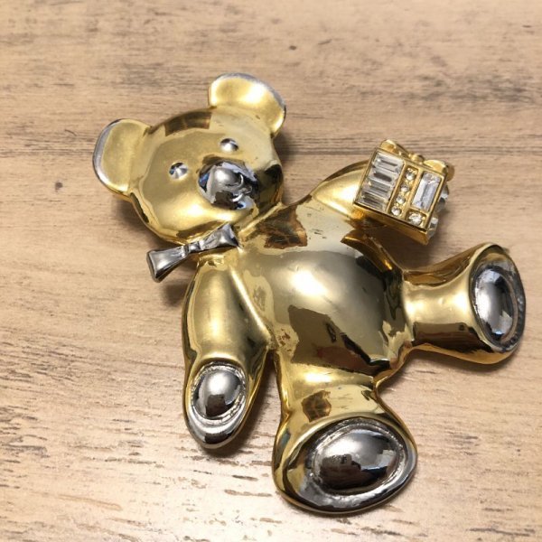 画像4: 【アイキャッチな1点*】くまちゃんブローチ (4)