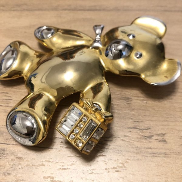 画像5: 【アイキャッチな1点*】くまちゃんブローチ (5)