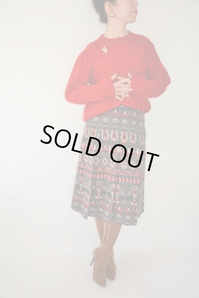 画像3: 鮮やかレッドのニット (3)