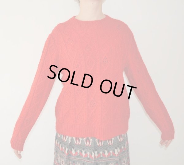 画像4: 鮮やかレッドのニット (4)