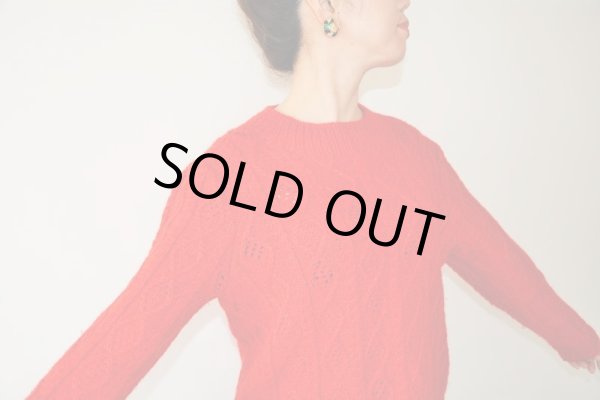 画像7: 鮮やかレッドのニット (7)