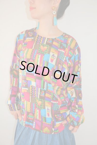 画像9: 【7コーデ掲載中*】ゆったりsize*カラフルモチーフデザインのトップス (9)
